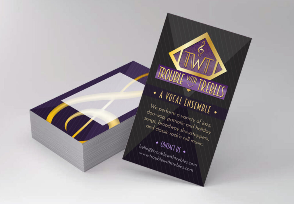 Trouble with Trebles - Business Card Design Image